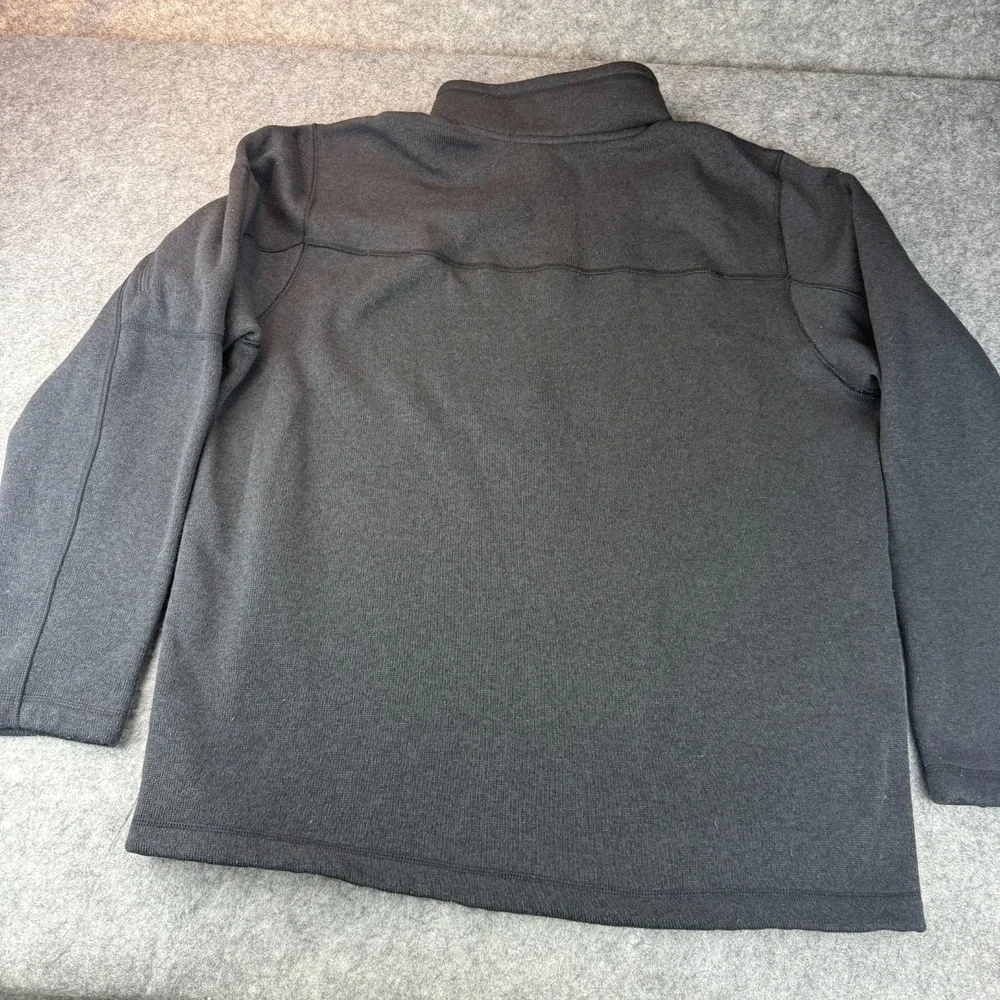 North Face Sweater Mens XL Black 1/4 Zip Pullover Fleece Shacket‎ Block Logo